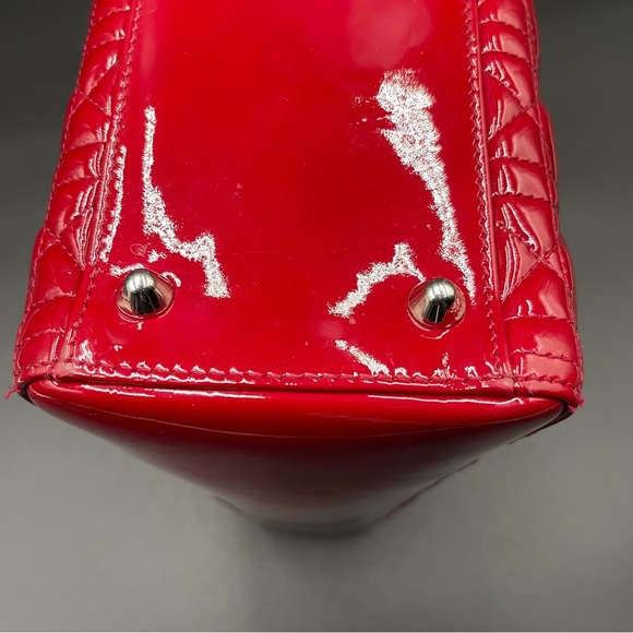 Lady Dior Red Patent Leather (Large) - Picture 8 of 16